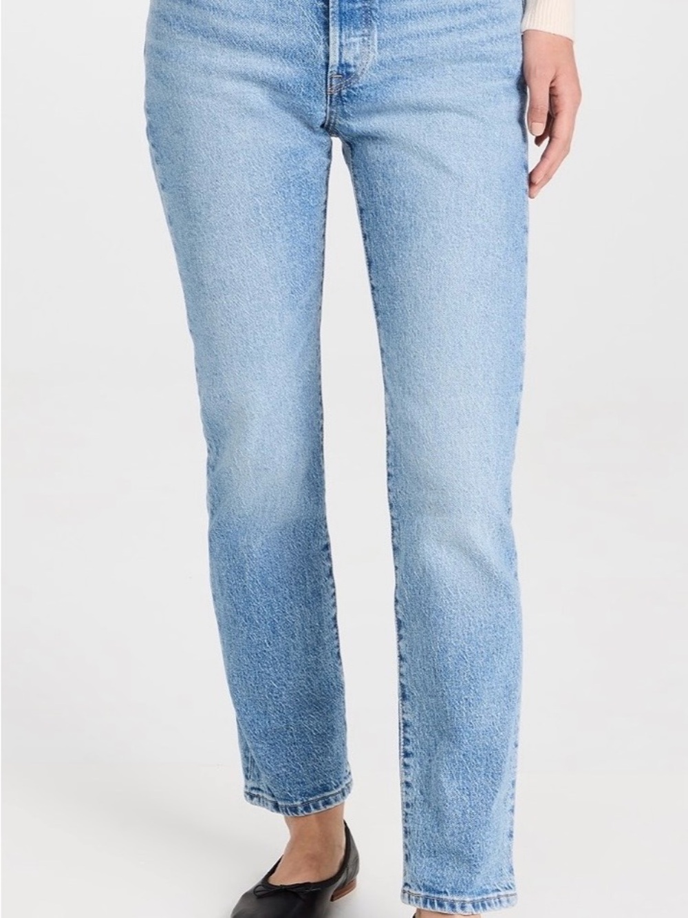 Levi’s 501 premium denim High-Rise Straight Leg Jeans - Light Blue